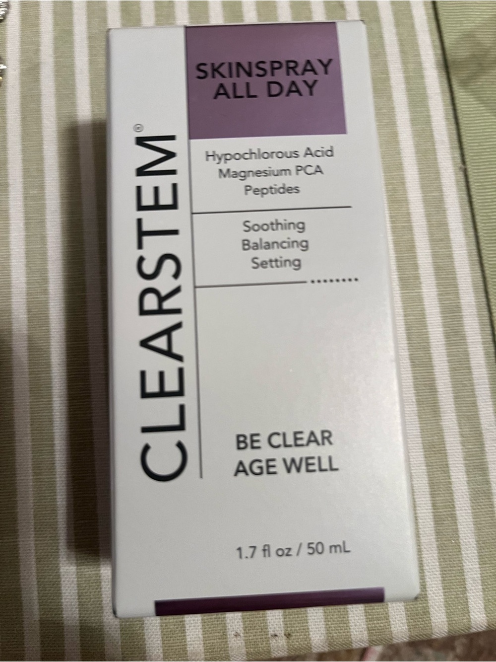 CLEARSTEM Skinspray All Day Soothing Facial Spray - Purple new with box